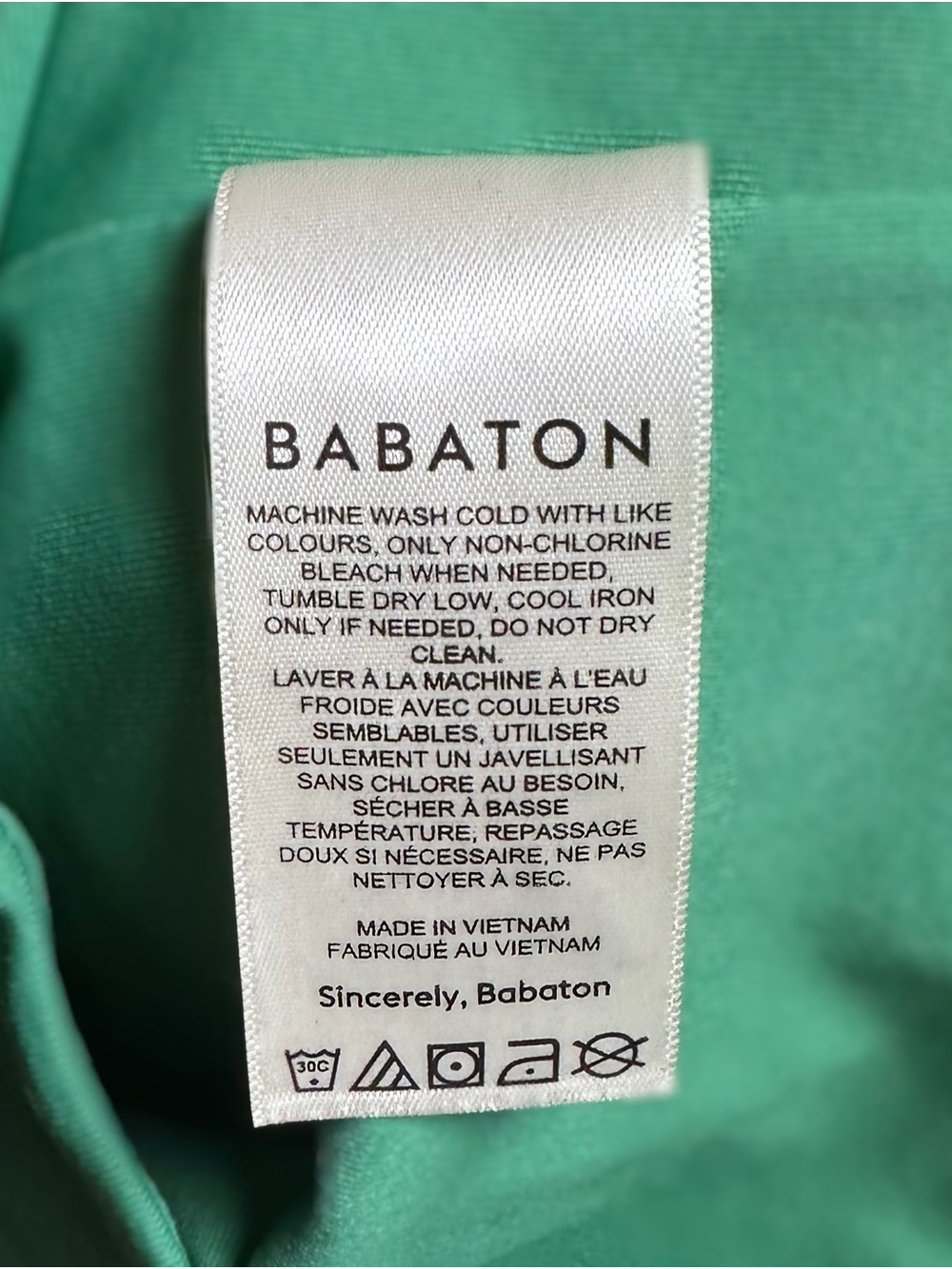 Aritzia Babaton Contour Crew Neck Crop Top Green | Size Small - Picture 5 of 6